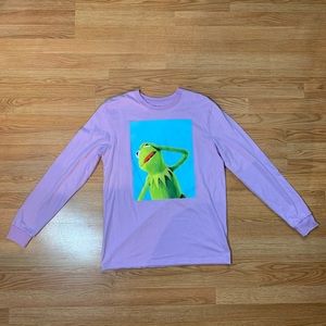 Kermit the frog Long Sleeve Graphic Tee M
